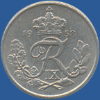 10 эре Дании 1958 года
