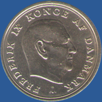 1 кронa Дании 1968 года