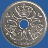 2 кроны Дании 1999 года