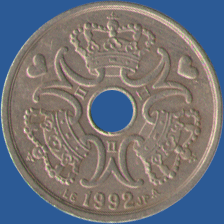5 крон Дании 1992 года
