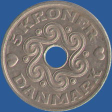 5 крон Дании 1992 года